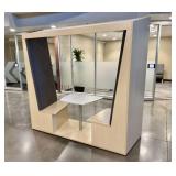 Enclosed Portable Meeting Booth Table Seating