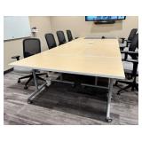 Qty (5) Teknion Wheeled Rectangle Workstation Tabl