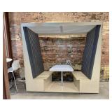Enclosed Portable Meeting Booth Table Seating
