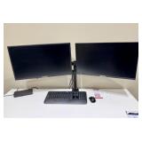 Qty (2) Sceptre Monitors on Adjustable Mount