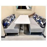 Qty (2) Teknion Upholstered Seating Sofa & Rectang
