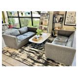 Qty (2) Teknion Studio TK Infinito Gray Lounge Sof