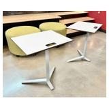 Qty (2) White Teknion Occasional Tables