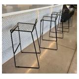 Qty (5) Dark Metal Counter Stools