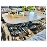 Teknion White Rounded Corner Rectangle Coffee Tabl