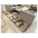 8'x10' Gray Abstract Decorative Rug