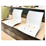 Qty (99) Teknion Nami White Plastic Chairs (NO LEG