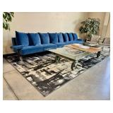 9'x13' Large Gray Abstract Decorative Rug