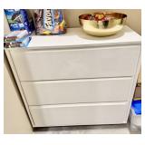 3-Drawer White Office Cabinet 3'x3'x18'
