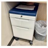 Qty (3) White Rolling Filing Cabinets