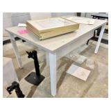 Qty (7) Misc. White Tables & Desks