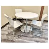 Qty (3) Teknion Nami Plastic Stacking Chairs & Rou