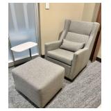 GUS Rocker Chair, Rocker Ottoman & Teknion Invita