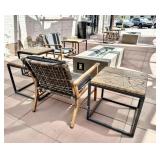 Qty (3) Threshold Woven Outdoor Patio Chairs w/Cus