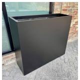 Qty (2) Metal Large Tall Planters 4'x4'x18'
