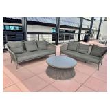 Qty (2) Outdoor Janus et Cie Sofas & Round Coffee