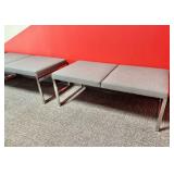 Qty (3) Teknion Studio TK Oblique Gray/Metal 2 Sea