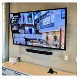 65' LG, Crestron Receiver, Polystudio Bar, Pucks -
