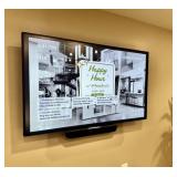 75' NEC, Crestron Receiver, Polystudio Bar, Pucks
