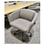 Qty (11) GUS Modern Gray Upholstered Swivel Chairs