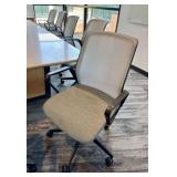 Qty (10)Teknion Just-Us Gray/Black Mesh Upholster