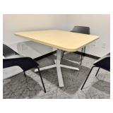 Teknion Huddle Square Wood Table