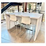 WhiteTeknion Hightop Modesty Paneled Huddle Table
