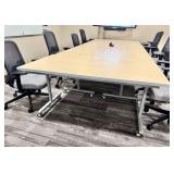 Qty (5) Teknion Wheeled Rectangle Workstation Tabl