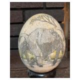 ETCHED OSTRICH EGG