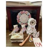 8 PCS ASSORTED VINTAGE PORCELAIN DECORATIVE