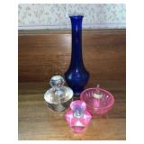 4 PCS CRYSTAL RING HOLDER, PERFUME BOTTLES & BUD