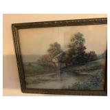 VINTAGE FRAMED MILL PRINT - 10 X 7.5 '