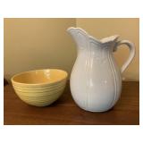 MCCOY POTTERY BOWL & 9.5 ' PITCHER