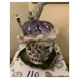 2 PC 8.5 ' BLUE SKY CLAYWORKS FAIRY GARDEN TEA