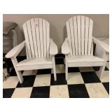 2 HEAVY DUTY WOOD ADIRONDACK CHAIRS