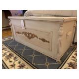 ANTIQUE PAINTED CEDAR CHEST - TOP AS IS - 40 X 2