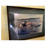 FRAMED OLD RIVER FERRY PRINT - 24 X 18 '