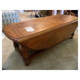 SOLID WOOD DROP-LEAF COFFEE TABLE - 48 X 19 X 16