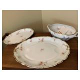 3 ANTIQUE FRENCH LIMOGES SERVING PIECES
