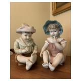 12.5 ' PAIR OF BOY & GIRL PIANO BABIES