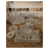 LOT OF CRYSTAL & PRESSED GLASS