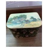 ANTIQUE CELLULOID DRESSER BOX W/ VINTAGE CONTENTS