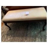 QUEEN ANNE BENCH - UPHOLSTERY NEEDS REPLACING -