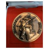 KOREAN WAR MUSEUM PAN MUN JOM COPPER MEDALLION W/
