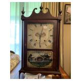 ANTIQUE ELI TERRY & SONS CLOCK W/ KEY - W/ WOOD