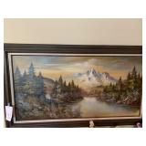 ORIGINAL LANDSCAPE OIL PAINTING ON CANVAS - 58 X