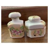 HAND-PAINTED NIPPON DRESSER BOX & BOTTLE