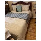 FULL SIZE BED COMPLETE W/ ALL BEDDING &