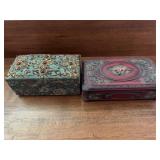2 DECORATIVE JEWELRY BOXES