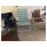 3 ASSORTED FOLDING LAWN CHAIRS